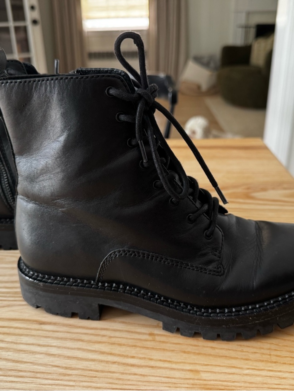 Vince Cabrera Lug Sole Leather Lace-Up Boots - Picture 3 of 11